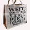 Surpermarket promotional High qulaity jute shopping bag