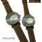 couple lover wrist watch with genuine leather