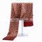 Fashion Style Print Double Layer Silk Satin Neckerchief Pure Silk Men Scarf
