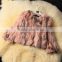 Selling Short style 2015 Winter Fashion 100% Real Rabbit fur coat with 9 colors