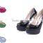 China Guangzhou High Quality Hand-made Shoes Woman, Patent Leather Corpion Heels Shoes Metal Scorpion High Heels Platform