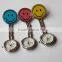 Top Quality!Clip Nurse Doctor stainless steel pendants Pocket Quartz Smile Brooch Nurses Watch For medical