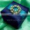 New Silk Favor Box in Blue with pearl brooch