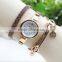 NEW Crystal Vintage Leather Strap Quartz Women Bracelet Wrist watches Rhinestone Lady Watch