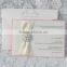Kraft & Blush pearls Blush and Pink Lace Bridal Religious Invitation with Metallic