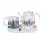 the Middle East new design glass keep warm double electric ceramic kettle