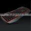 2015 New LED Illuminated Ergonomic Gaming Keyboard USB Multimedia Backlight Backlit Ultra-thin Keyboard