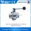 HQ Sanitary Grade One End Threaded Welded Butterfly Valve