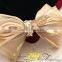 Golden chiffon elegant hair bow for girls