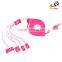 Shenzhen Factory Supply 4 Head in 1 Multi Charging Flat USB Cable Adapter