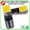 2015 in guangzhou hot 194 168 w5w T10 COB CANBUS 12 CHIPS*2 car LED lights car accessories