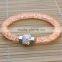 Stylish Clear Crystal Beads in Mesh Rhinestone Magnetic Buckle Stardust Bracelet