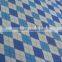 nylon lingerie fabric blue diamond checks on white polyester milk fiber Spandex print fabric