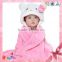 Wholesale Hot Sale Cute Baby Girl Winter 100% Cotton Embroider Bath Towel Baby