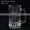 High capacity glass beer cup with cetificate