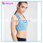 Heathred color nylon/spandex gym clothes active bra for lady