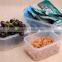 Rectangular disposable plastic food container