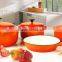 4 pieces cast iron enamel cookware set, cast iron casserole and fry pan set, cast iron kitchenware set