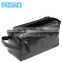 Double Flap Zip Design Travel Cosmetic Bag Leather Wash Bag for Men