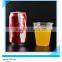 8oz Clear Beverage Use PET Custom Printed Plastic Yogurt Cup With Dome Lids