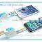 All in one micro USB charge data cable with protective sleeve for Iphone Android Samung MI cell phones