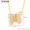 China Wholesale yellow gold plated butterfly charm pendant