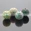 8mm Green Luster CZ Crystal Beads Jewellery Round 24k Cubic Zirconia Disco Balls