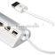 Hot Selling! High Speed 4 port USB 2.0 HUB with Aluminum Case