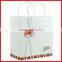 Handmade New Design Simple Craft Fresh White Printing Shopping Bags