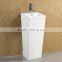 Floor Standing Pedestal Basin for Washroom with White Glazed