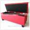 TDST-01-2 QVB JIANDE TONGDA RED AND WHITE COLOR PLASTIC BLACK FOOT WOOD FRAME PU SEAT HOME PU BENCH STORAGE BENCH SOFA
