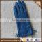 OEM cheap women winter warm blue sheepskin leather gloves manufacturers