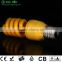 Red Color half spiral energy saving bulb with E27 lamp base