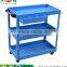 TJG 3 Tiers Platform Tool Cart Parts Trolley Mobile Trolley Widely Used In Automotive Repair Garage Machining Electronics
