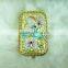 Gold butterfly pocket mirror with rhinestone