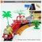 Kids battery operated plastic railway train speed track toy