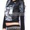 Women/girls Lace Blouse/tops Polyester Viscose Spandex Fabric With Sublimation Hoodie