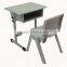 Plastic single student desk and chair