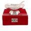 IndianArtVilla Set of 1 Silver Plated Deep Dish Designer Oval Bowl 1 Spoon with Gift Packing Box - Ice Cream Desert Home Hotel
