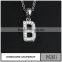 wholesale price rhodium s alphabet pendant designs based on 925 silver