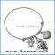 high quality fashion adjustable wire butterfly bangle bracelet