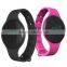 waterproof pedometer wristband with removable silicone strap