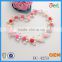 Wholesale New Style Silver Plating Clear Crystal Rhinestone Trim with Colorful Flower Plastic Pearl for Dresses
