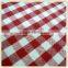 100% Cotton Carded 16s Red/white Mono Checks Yarn Dyed Fabric