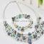 Newest Design Green Irregular Shell Multi-layer Necklace Crystal Bead Jewelry Set