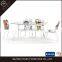 2016 Modern Design of Clear Glass Dining Table with Chairs from Langfang