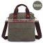 Casual Genuine Leather Hand Bag Canvas Messenger Bag Mens Hand Bag Tablet Messenger Bag For Men