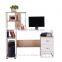 HomCom 52" Multi Level Tower Office Workstation Computer Desk - White and Oak