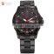 Shark Army Analog Sport Black Stainless Steel Military Quartz Men Watch