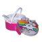 Transparent cover lock bento lunch box with divider